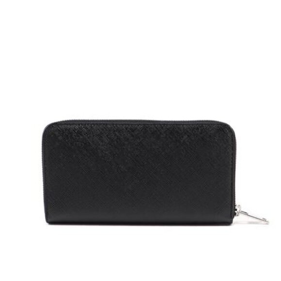 Givenchy Iconic "Givenchy Paris" Logo Print Zip Black Wallet NWT - Picture 8 of 16